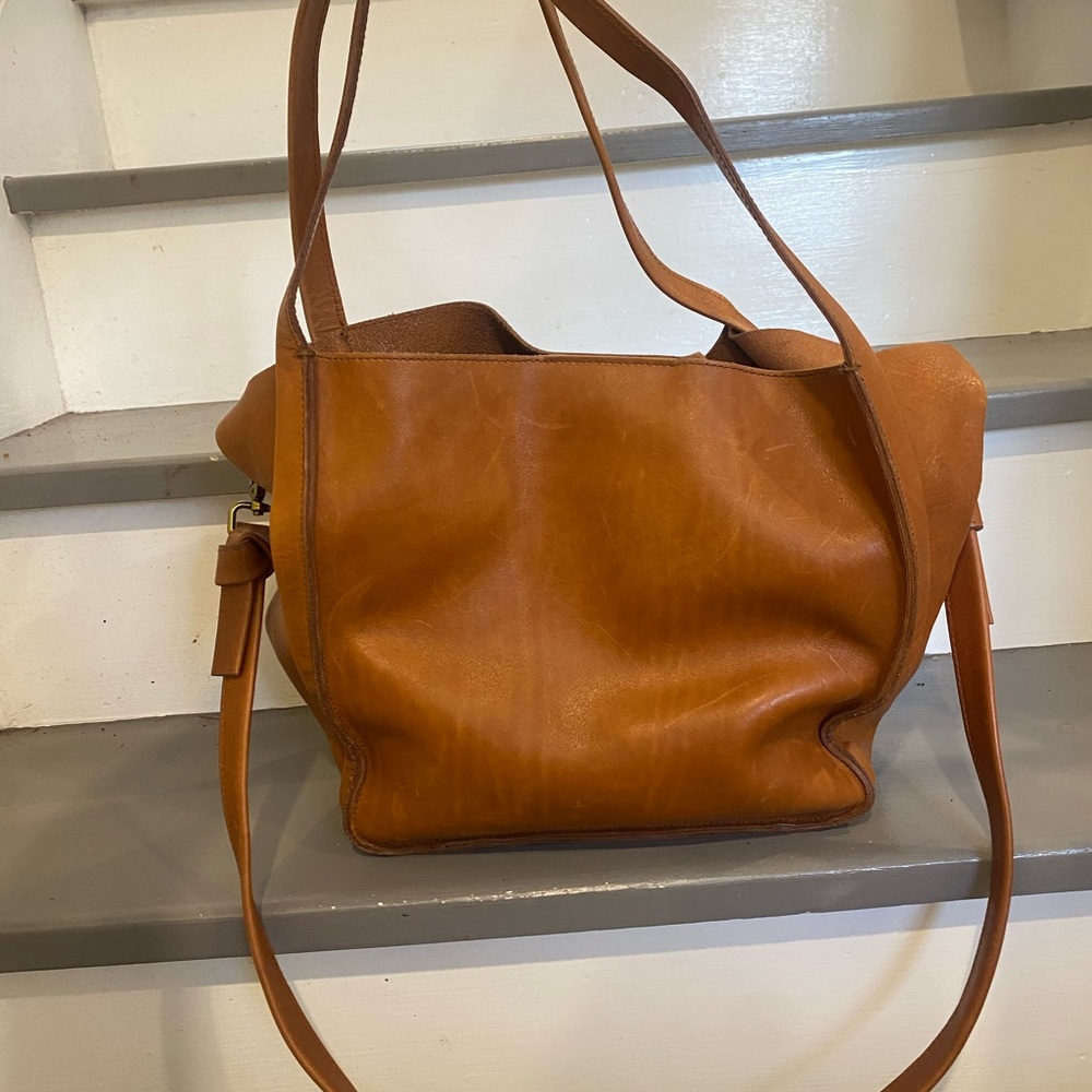 Madewell Sydney leather bag - “burnished caramel”